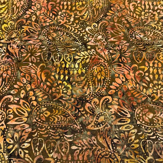 Feldman Premium Indonesian Batik Brown Paisley Fabric